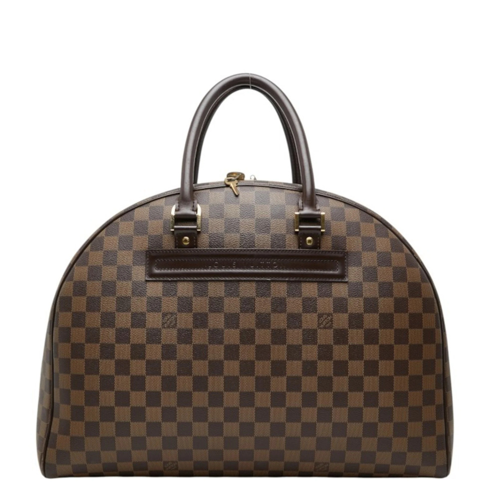 Louis Vuitton Damier Nolita 24 Boston Bag N41454 Brown Leather Women's LOUIS ...